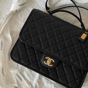 [chanel]브리프케이스 백팩(블랙/금장/캐비어)