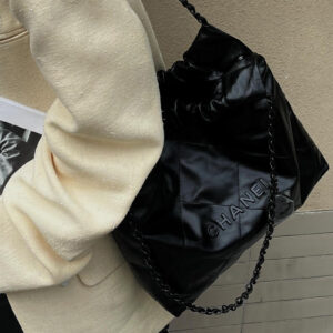 [chanel]*정품가죽* 22백 스몰 핸드백(블랙/흑장/카프스킨)